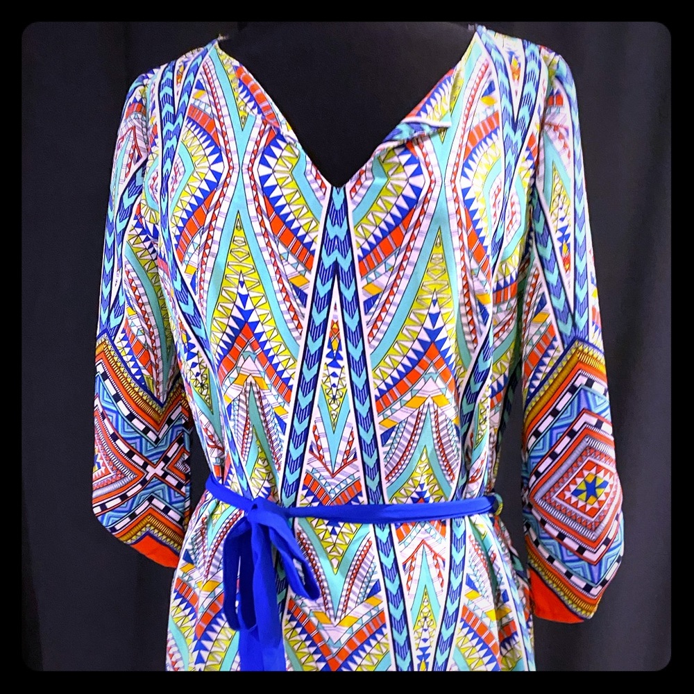 Pink Owl Belted Smock Dress